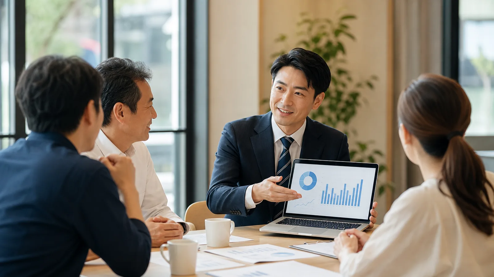 専門家と打ち合わせをする様子